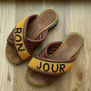 Rue de la lune Bonjour Sandals. Worn once. Size 6.